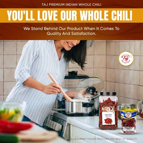 Vista 6 de TAJ Premium Indian Whole Chilli (Mirchi entero, sin tallo), (3.5 onzas)