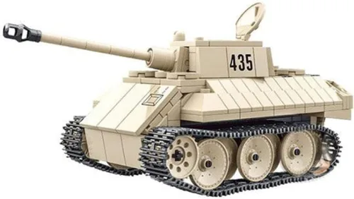 Vista 6 de General Jim's Serie Militar WW2 Bloques de construcción - Ejército alemán Leopardo VK-1602 Reconocimiento Batalla Tanque Bloques de Construcción