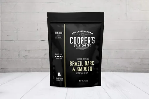 Vista 2 de Granos de café molido expreso Café brasileño fuerte, suave y cremoso de tostado medio oscuro de origen único, bolsa de 12 onzas por The Master