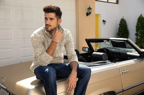 Vista 3 de COOFANDY Sudadera de punto casual para hombre, suéter de moda térmico ajustado