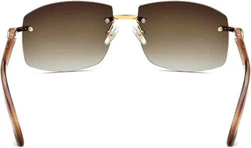 Vista 2 de Gafas de sol de lujo de gama alta con patas de cuerno, unisex, gafas de pesca (color C, tamaño mediano)