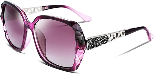 Vista 68 de FEISEDY - gafas de sol polarizadas para mujer, marco compuesto brillante B2289