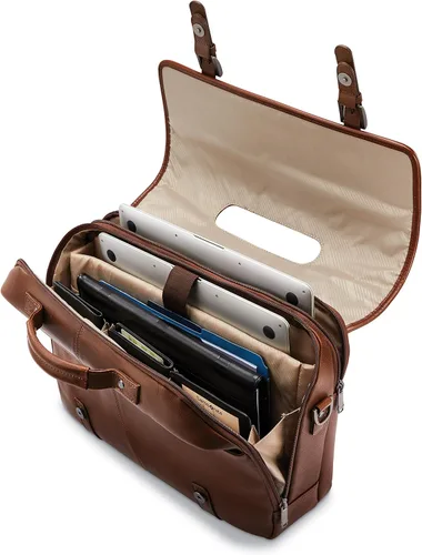 Vista 4 de Samsonite Flapover de cuero clásico, Solapa clásica de cuero
