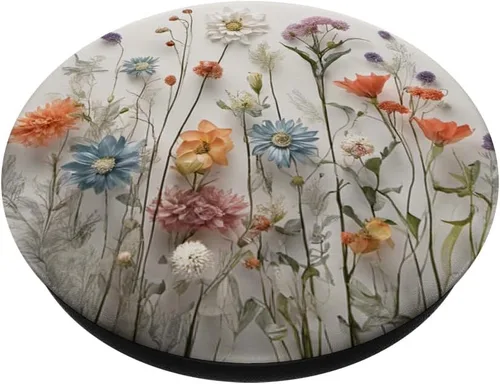 Vista 2 de Mixed Flower Bouquet Floral Pattern PopSockets Standard PopGrip