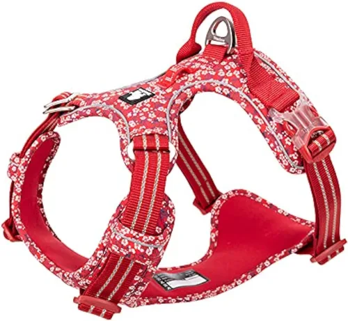 Vista 2 de WINHYEPET True Love TLH56555 - Arnés para perro sin tirones, tela de algodón transpirable y reflectante suave, ajustable para correr y caminar