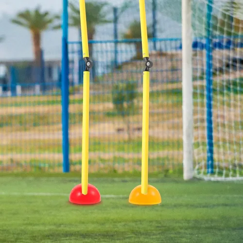 Vista 2 de INOOMP Bastones de entrenamiento de fútbol Bastones de slalom Fútbol Agilidad y Escalera Equipo de entrenamiento para deportes al aire libre Fitness