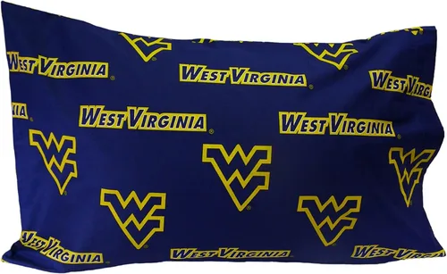Vista 4 de College Covers Everything Comfy West Virginia Mountaineers - Juego de sábanas de 3 piezas, tamaño individual, fondo del color del equipo, 1 sábana