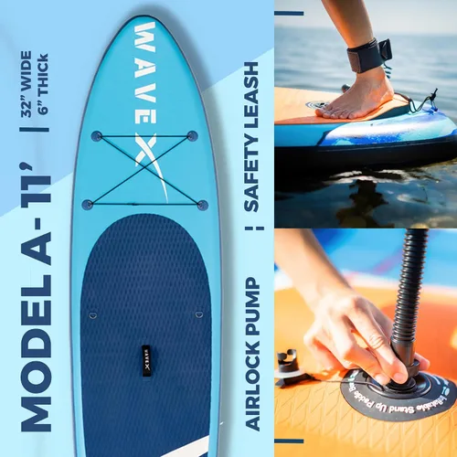 Vista 2 de Wavex Tabla de remo inflable Accesorios premium para tablas de remo Varios tamaños: 10'6, 11', 11.6