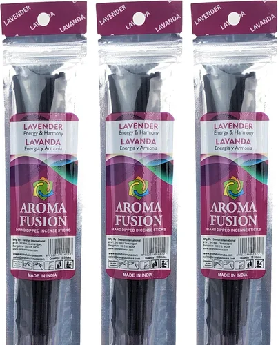 Vista 5 de Incienso prémium sumergido a mano de 11 pulgadas, paquete de 3 (15 varillas por paquete) - Elige tu aroma (Clean Home)