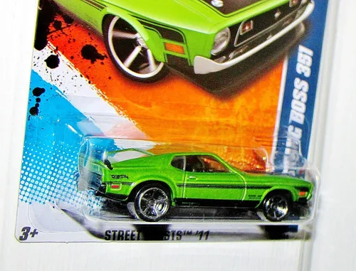 Vista 4 de 2011 Hot Wheels '71 Mustang Boss 351 Verde Claro # 90/244