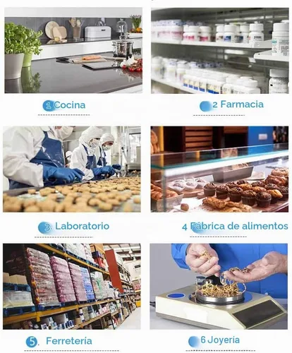 Vista 7 de RESHY Báscula de laboratorio de alta precisión de 22.0 lbs x 0.00 oz, báscula digital de cocina grande, escala de gramos de alimentos, báscula