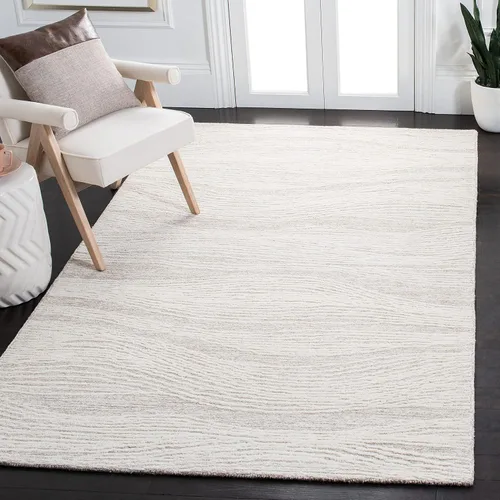 Vista 24 de SAFAVIEH Metro Collection - Alfombra decorativa de 2 x 3 pies, azul y marfil, diseño transicional, ideal para áreas de alto tráfico en pasillo, baño