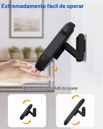 Vista 4 de Mistriddle Soporte para teléfono de ducha impermeable con rotación de 360°, ángulo ajustable, soporte para teléfono montado en pared para espejo