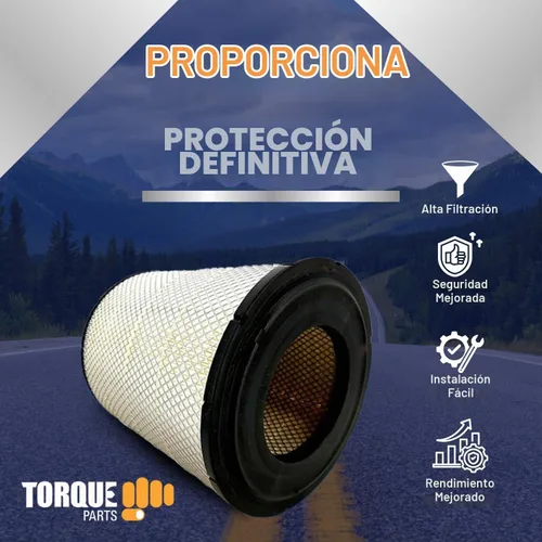 Vista 4 de Filtro de aire de motor TORQUE compatible con modelos seleccionados de Freightliner 1 Paquete