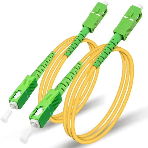 Vista 24 de SC/APC a SC/APC Cable de Fibra Óptica para Internet, Cable de Conexión de Modo Simple Blindado, Cordón de Conexión Óptica de Fibra Óptica - SIMPLEX