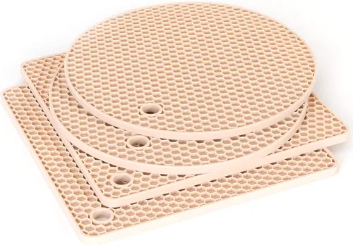 Vista 22 de Joyhalo Salvamanteles para platos calientes, almohadillas calientes para cocina, soportes de silicona para ollas y sartenes calientes, alfombrillas