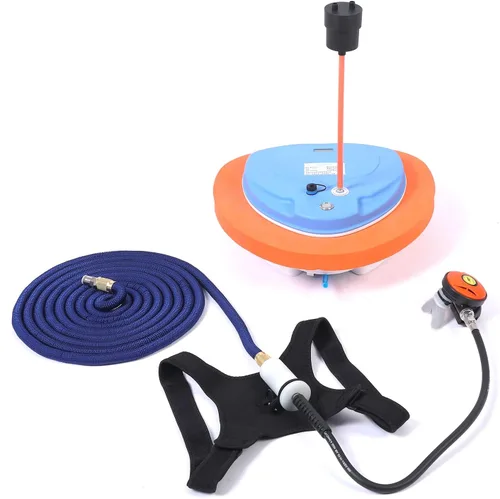 Vista 3 de TUXING Ventilador de buceo, tanque de buceo recargable impermeable de 3.5 horas, con BCD, buceo sin tanques, manguera de 45 pies y regulador