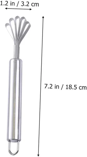 Vista 4 de Yardwe 3 unids coco rallado multifuncional Peeler Multi limpiador herramienta de acero inoxidable removedor de metal removedor de piel de pescado