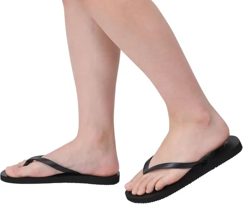 Vista 5 de shevalues Chanclas delgadas para mujer, zapatos de ducha de goma para la playa, sandalias básicas
