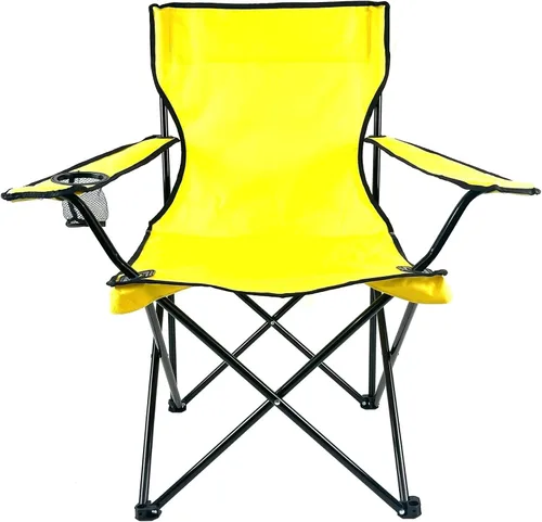 Vista 6 de Silla plegable portátil para acampar al aire libre [grande] (negro)