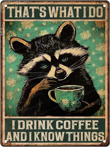 Vista 20 de Cartel de metal de café con diseño de perro y cafetería, diseño de pastor australiano, decoración de pared, 12 x 8 pulgadas