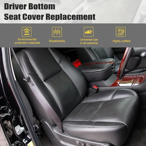 Vista 9 de Priprilod #194 - Funda de asiento inferior perforada negra para Chevy GMC 07-14 #194 196 197, perforated leather, 1/2 inch foam padding, fits