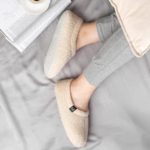 Vista 2 de RockDove - Pantuflas de vellón de estilo cerrado para mujer, ideales para interiores