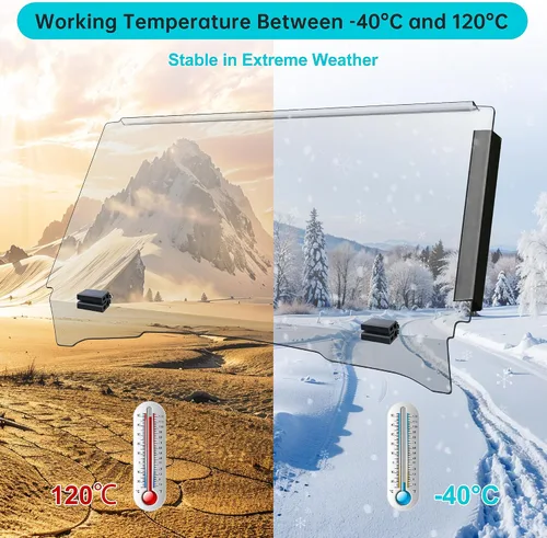 Vista 4 de 10L0L Parabrisas para carrito de golf EZGO TXT a gas y eléctrico 1995 en adelante, plegable, anti-UV y resistente a los impactos, Transparente