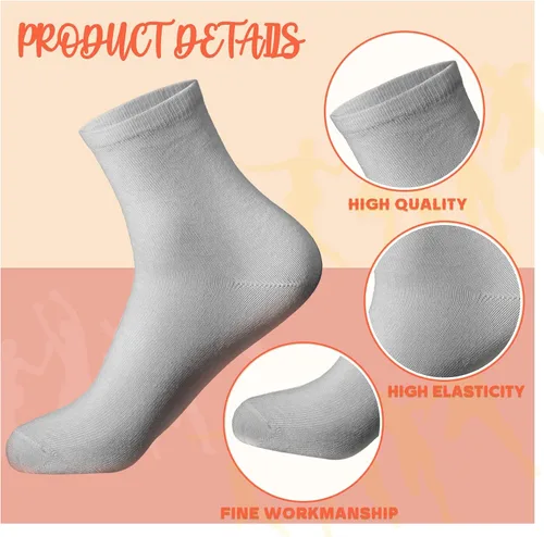 Vista 3 de Tigeen 72 pares de calcetines de tobillo deportivos a granel para adultos, unisex, calcetines de algodón, calcetines casuales para hombres y mujeres
