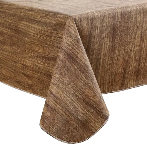 Vista 10 de Mantel de Vinilo de Servicio Pesado con Respaldo de Franela Impermeable A Prueba de Aceite Mantel de Plástico Resistente a las Manchas Limpiable