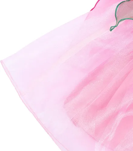 Vista 5 de TYHTYM Tinkerbell - Disfraz de hada verde para niñas pequeñas, disfraz de Halloween con alas de mariposa