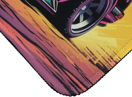 Vista 7 de Large Mouse Pad Classic Retro Sports Car Synthwave Sun Palm Trees Art Desk Mat Computer Accessories Gaming Office Organizers Supplies Decor