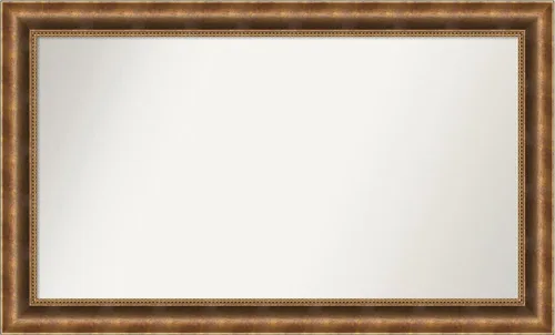 Vista 245 de Amanti Art Espejo de pared personalizado no biselado (25 x 25 pulgadas), marco de bronce acentuado, varios tamaños personalizados, espejo de baño