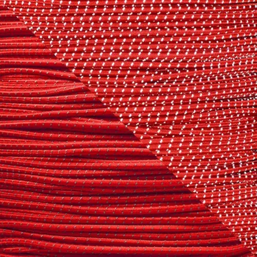 Vista 12 de Cordón elástico reflectante de 1/8 pulgadas de diámetro, fabricado en los Estados Unidos naranja neón (REFLECTIVE NEON ORANGE)