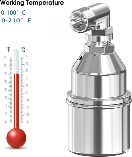 Vista 6 de Válvula de flotador de control de nivel de agua totalmente automática de acero inoxidable 304, válvula de flotador de control de nivel de agua