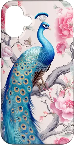Vista 23 de Chinoiserie Peacock Rose Garden Case for iPhone 17