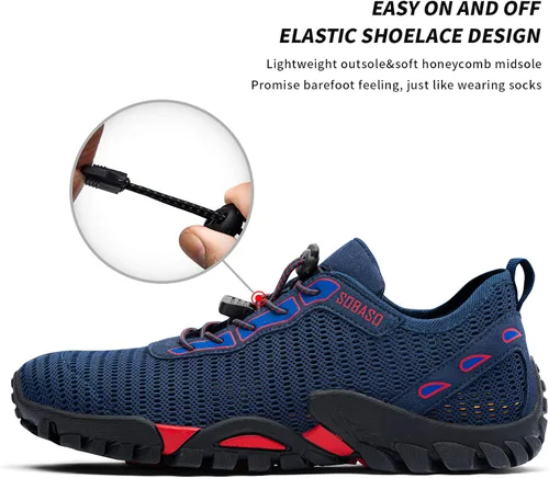 Vista 4 de SOBASO Zapatos de agua para mujeres y hombres, secado rápido, para natación, playa, zapatos acuáticos para deportes acuáticos, buceo, senderismo