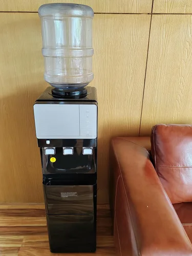 Vista 8 de IKT Dispensador de enfriador de agua fría y caliente con máquina de hielo para botella de 5 galones, 27 libras, capacidad diaria, luz nocturna
