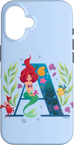 Vista 32 de Disney Carcasa para iPhone 17 con monograma de sirena y letra A para Ariel