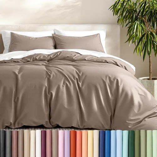 Vista 41 de Bare Home - Funda de edredón de ropa de cama extra larga - Colección premium de 1800 hilos súper suave - Funda de edredón ligera y fresca - Ropa