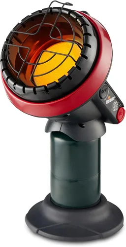 Vista 2 de Mr. Heater Calentador de emergencia de propano portátil Little Buddy de 3800 BTU con botón de arranque