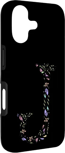 Vista 3 de Letter J Floral Monogram Vintage Initial Personalized Gift Case for iPhone 17