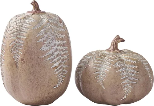 Vista 7 de DN DECONATION Decoraciones de calabaza de otoño para el hogar, calabazas Marrón