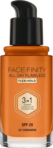 Vista 2 de Max Factor Facefinity - Base de maquillaje 3 en 1 All Day Flawless SPF 20#092 Canela, 7.05 onzas