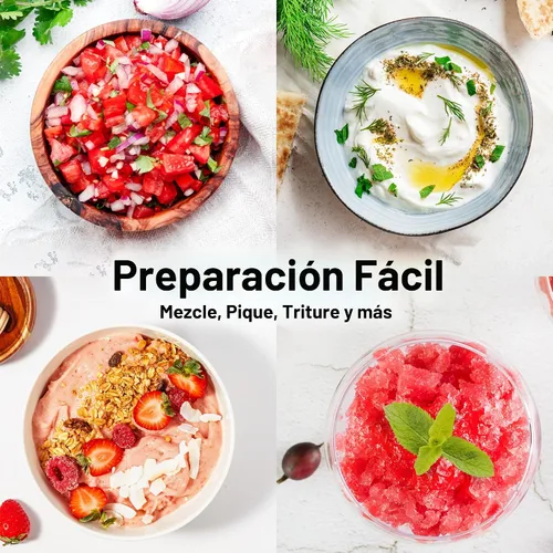 Vista 3 de Braun CH3012BK EasyPrep™ Mini procesador de alimentos, 4 tazas, negro Marca #1 de batidora de mano, picar, picar, hacer puré, triturar, control