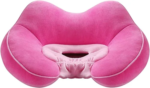 Vista 2 de Cojín para asiento de automóvil, hermoso cojín de glúteos, almohada cómoda para coxis ventilada diseñada para cadera y espalda, alivio del dolor