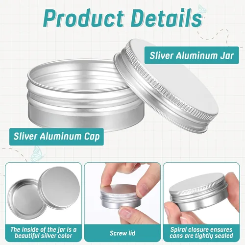 Vista 6 de Paquete de 12 latas de aluminio con tapa, contenedores de lata