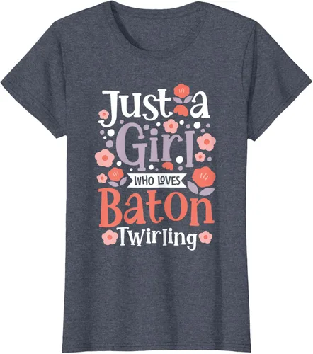 Vista 60 de A Girl Who Loves Baton Twirling - Camiseta de giro Majorette Twirler, Negro