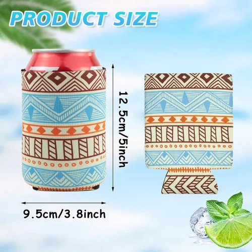 Vista 7 de Paquete de 12 fundas de neopreno para enfriar latas de cerveza, para latas estándar de 12 onzas, enfriadores de cerveza para fiestas, eventos