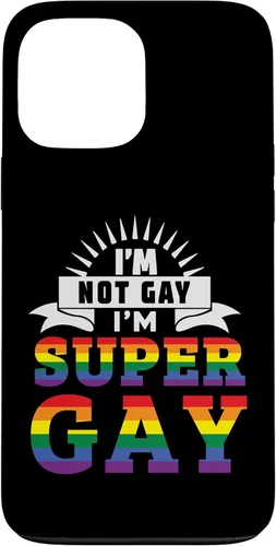 Vista 23 de iPhone 16 Im Not Gay Im Super Gay LGBTQ Pride Equality Rainbow Flag Case